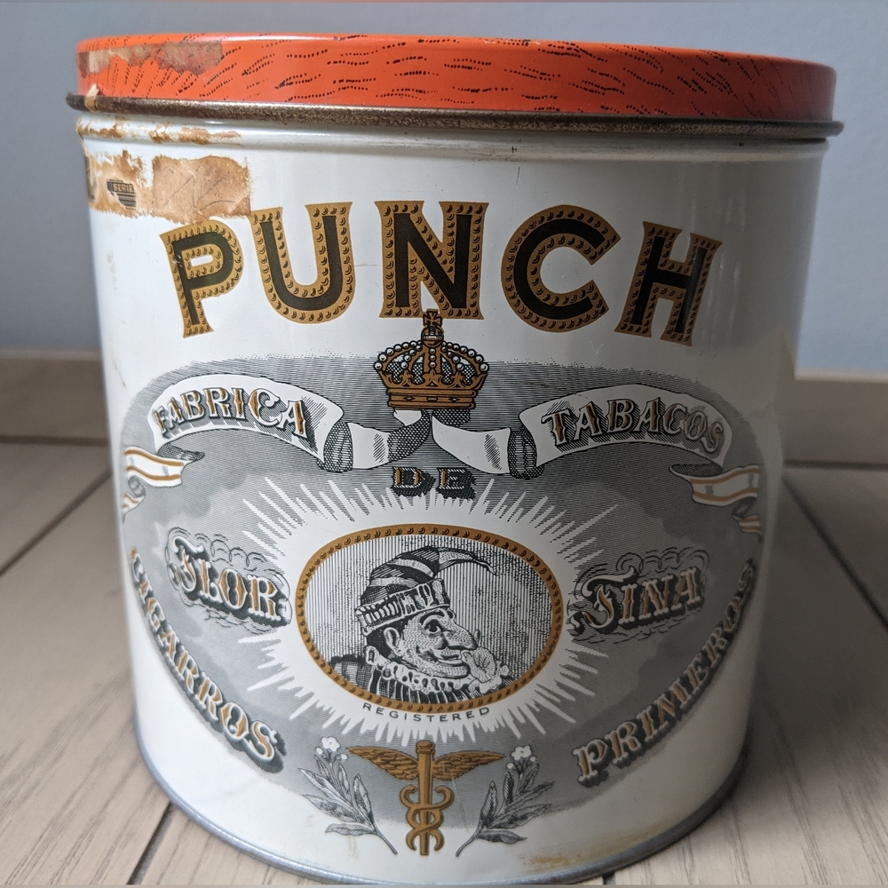 Vintage Punch Cigar Tin Lily Size